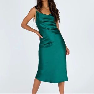 Princess Polly Betta Vanore Midi Dress - Forest Green